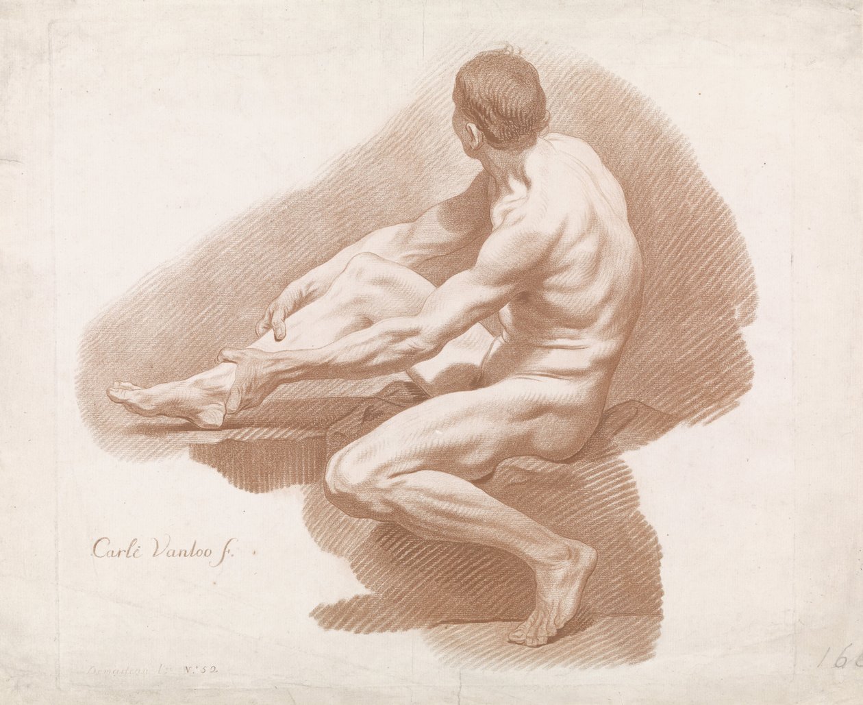 Homme nu assis - Gilles Demarteau