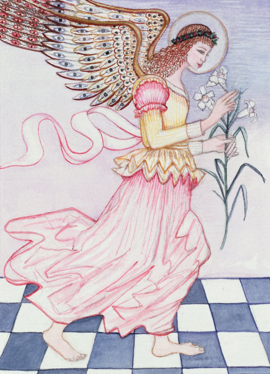 Ange avec un lys tigré, 1995 - Gillian Lawson