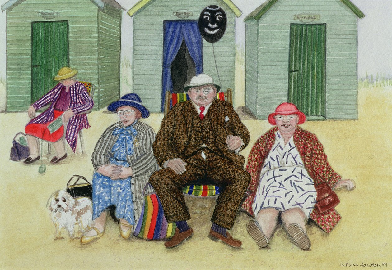 Trois sur une plage - Gillian Lawson