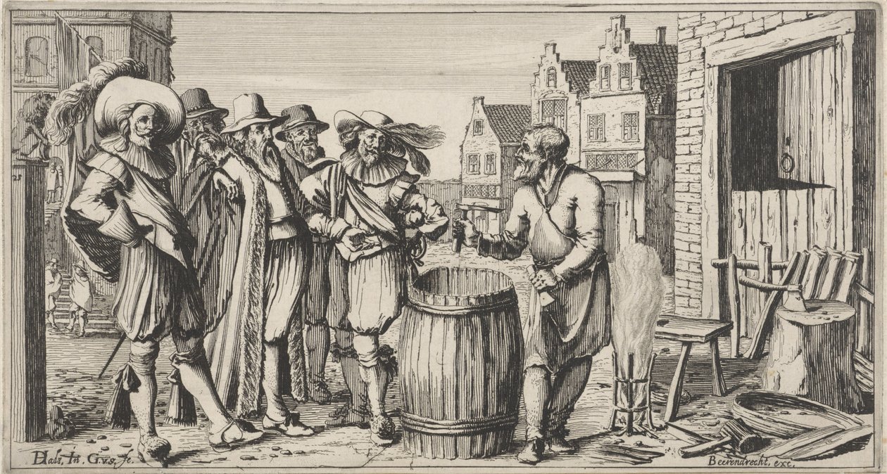 Tonnelier devant son atelier - Gillis van Scheyndel (I)