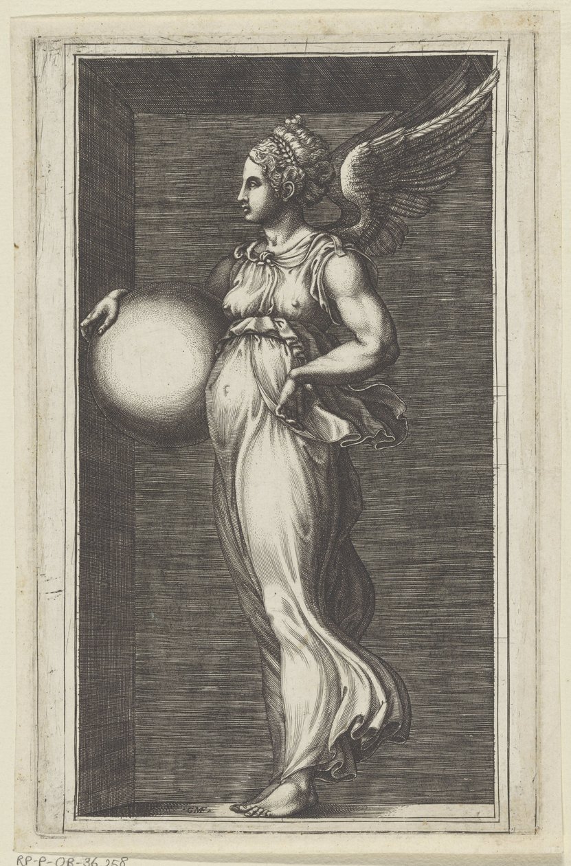 Figure allégorique avec une sphère - Giorgio Ghisi
