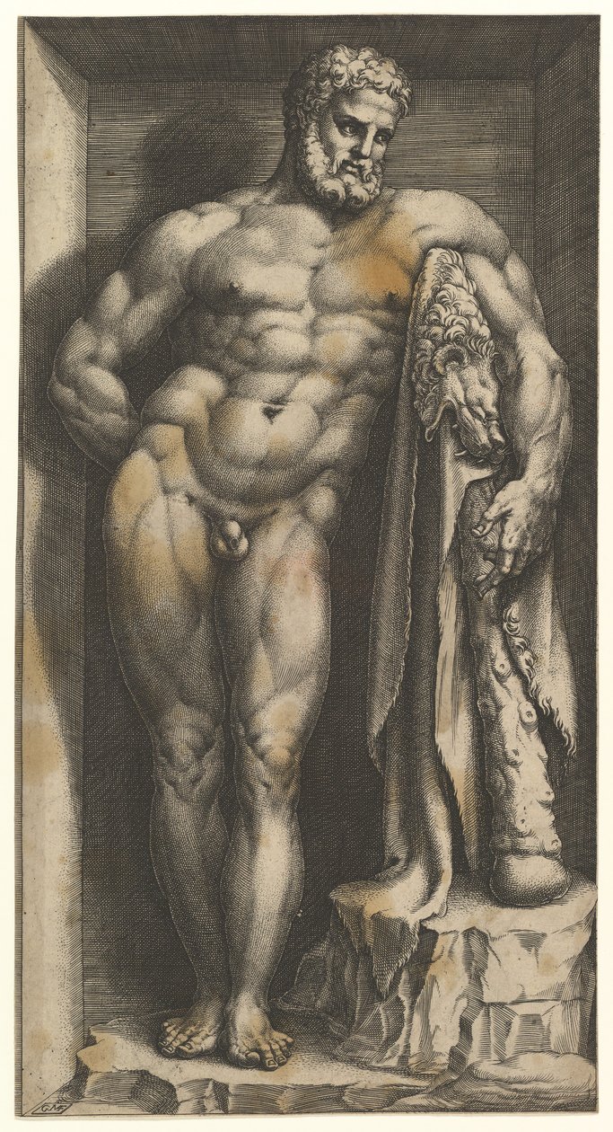Le Farnèse Hercule, fin des années 1570 - Giorgio Ghisi