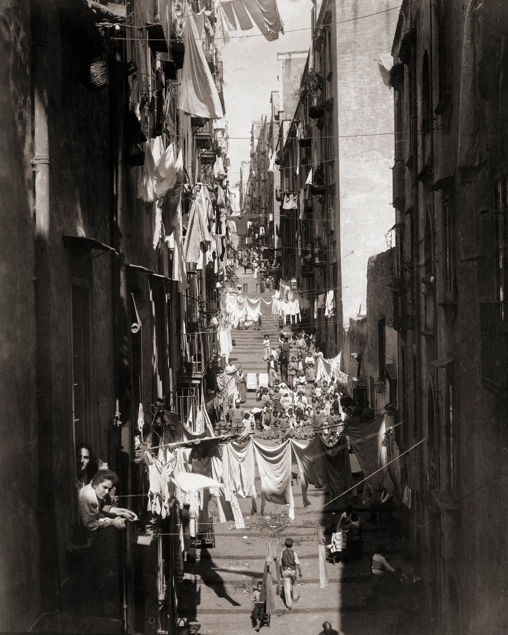 Scène de rue, Naples, Italie - Giorgio Sommer