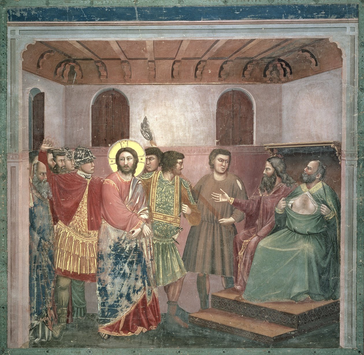 Le Christ devant Caïphe, c.1305 - Giotto di Bondone