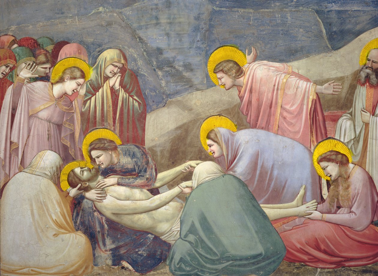 La Lamentation sur le Christ mort, c.1305 (détail) - Giotto di Bondone