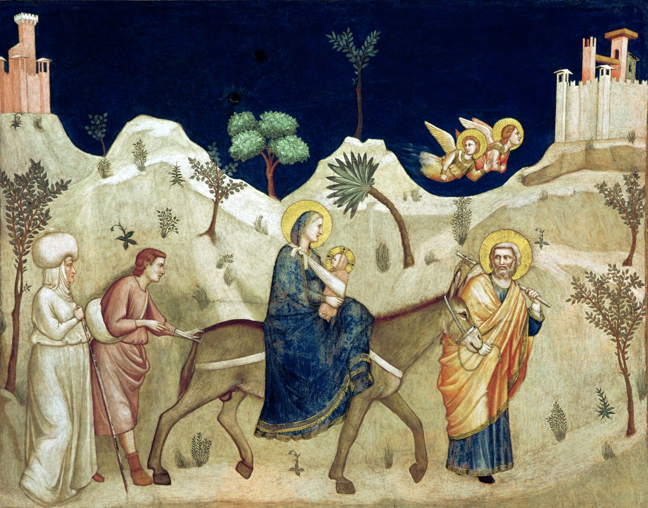 La Fuite en Égypte - Giotto di Bondone