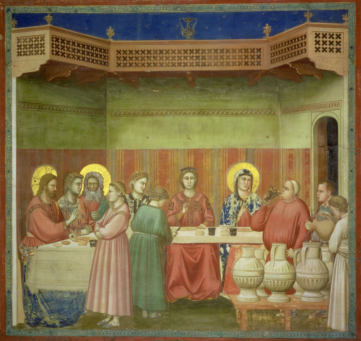 Le Festin de noces à Cana, vers 1305 (détail) - Giotto di Bondone