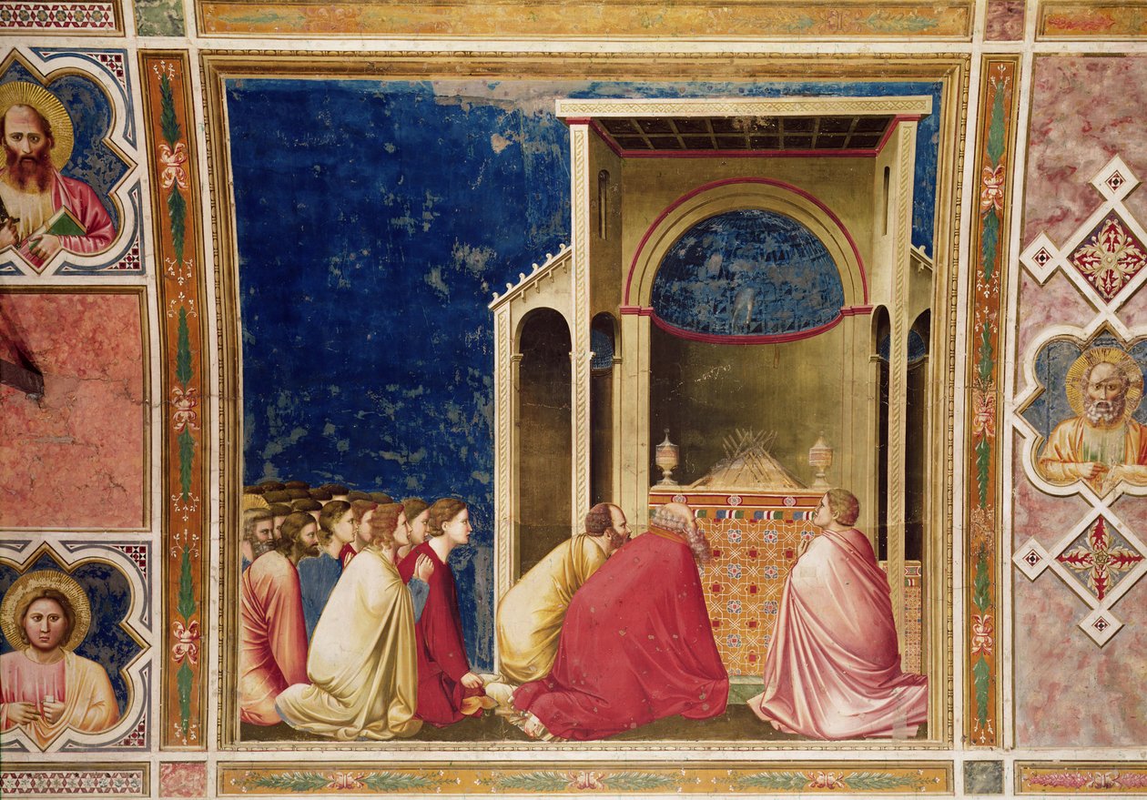 Les prétendants de la Vierge priant devant les bâtons dans le Temple, vers 1303-05 - Giotto di Bondone