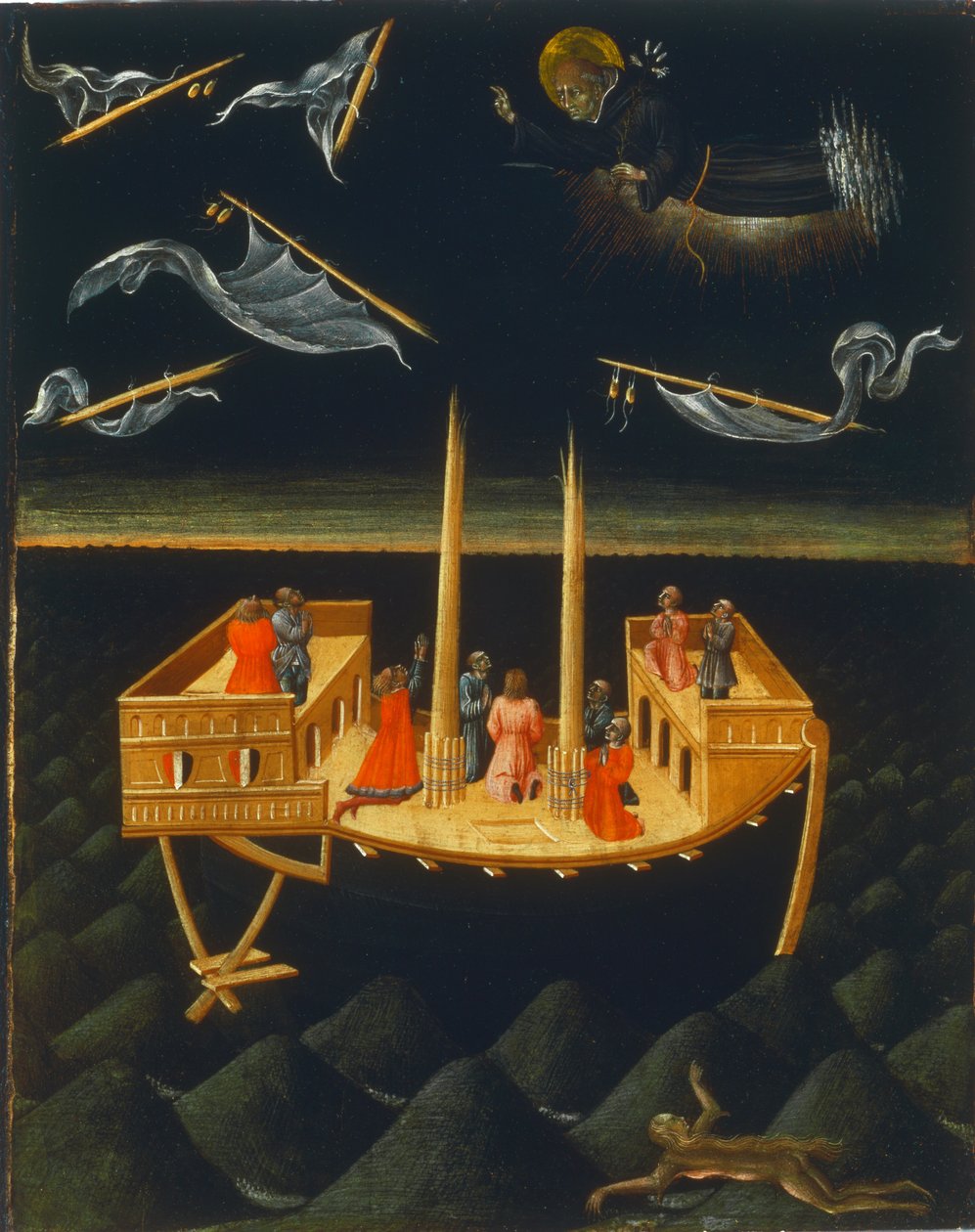 Saint Nicolas de Tolentino sauvant un naufrage - Giovanni di Paolo