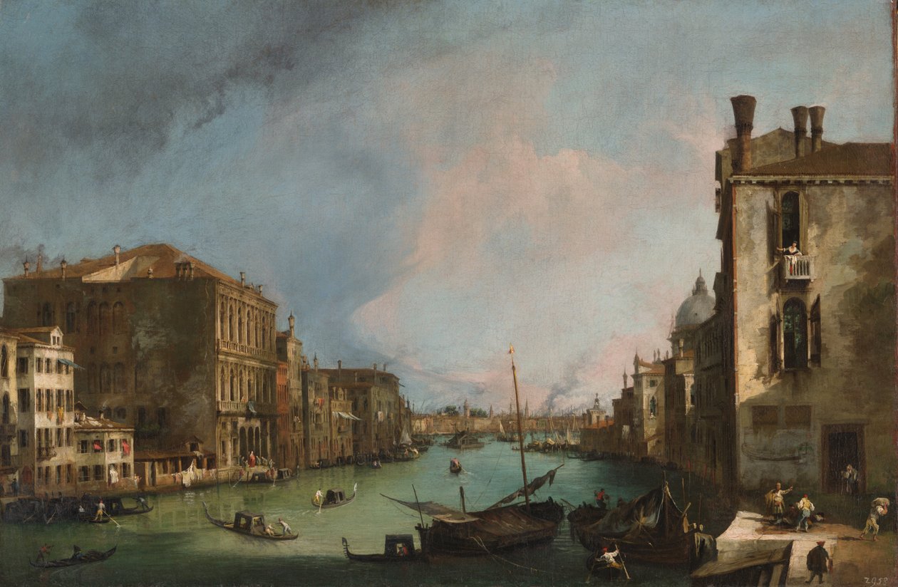 Le Grand Canal à Venise avec le Palazzo Corner Canale Grande - Giovanni Antonio Canal