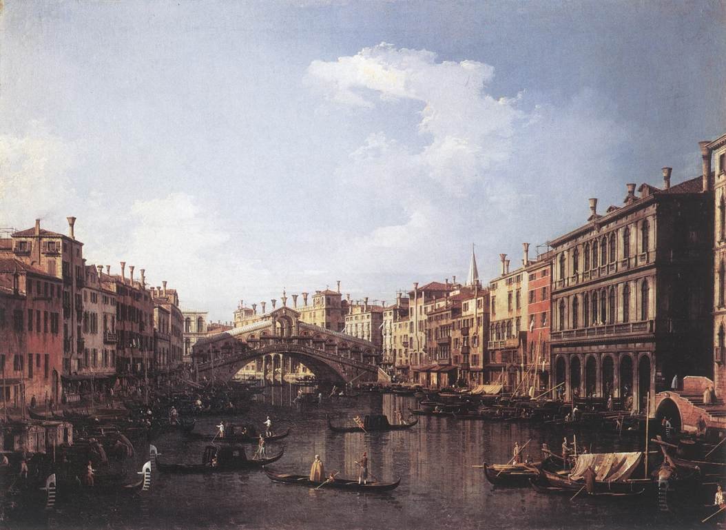 Le pont du Rialto depuis le sud - Giovanni Antonio Canal