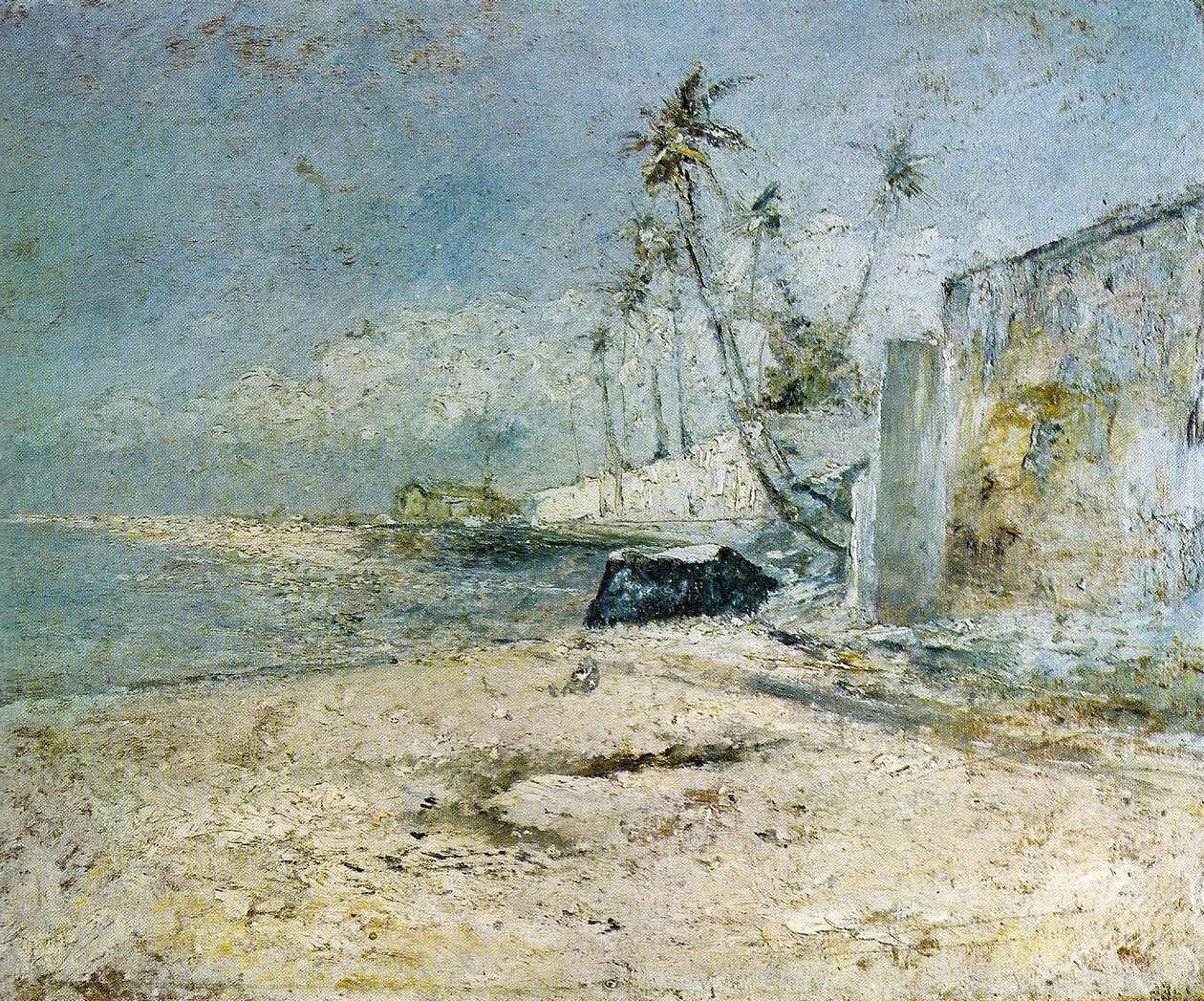 Coqueiros à Beira Mar, plage de São Roque à Paquetá - Giovanni Battista Castagneto