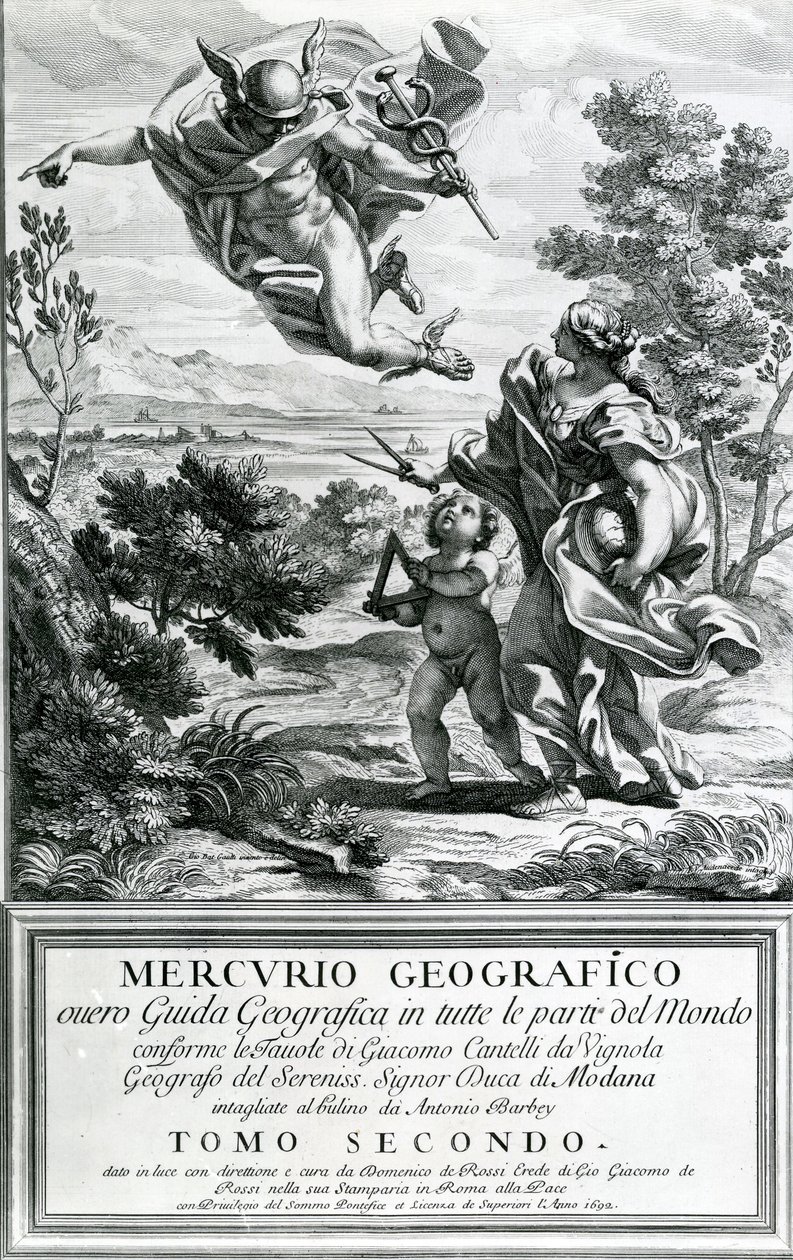 Mercure guidant la Géographie, 1692 - Giovanni Battista Gaulli