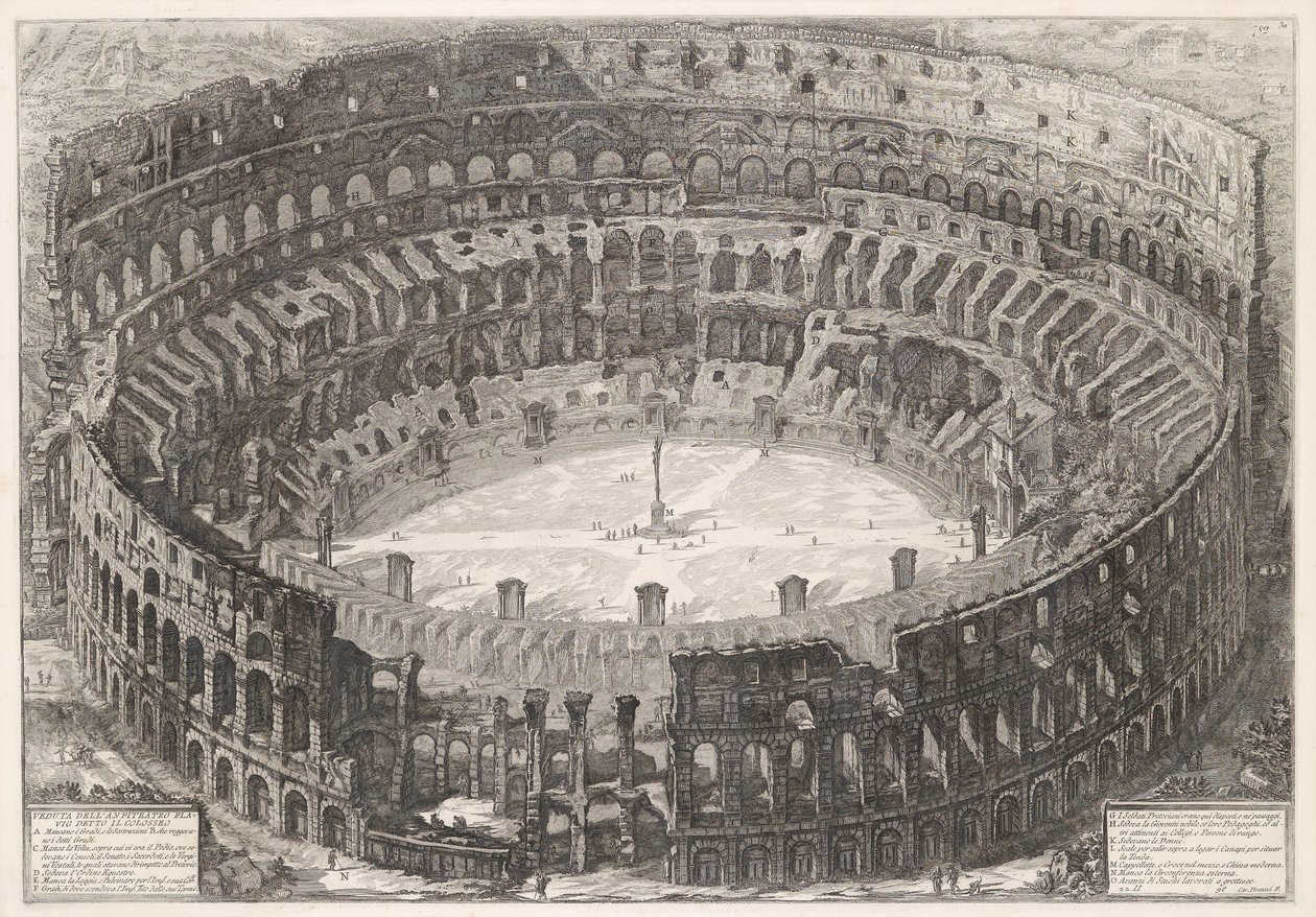 Vue du Colisée en perspective aérienne - Giovanni Battista Piranesi