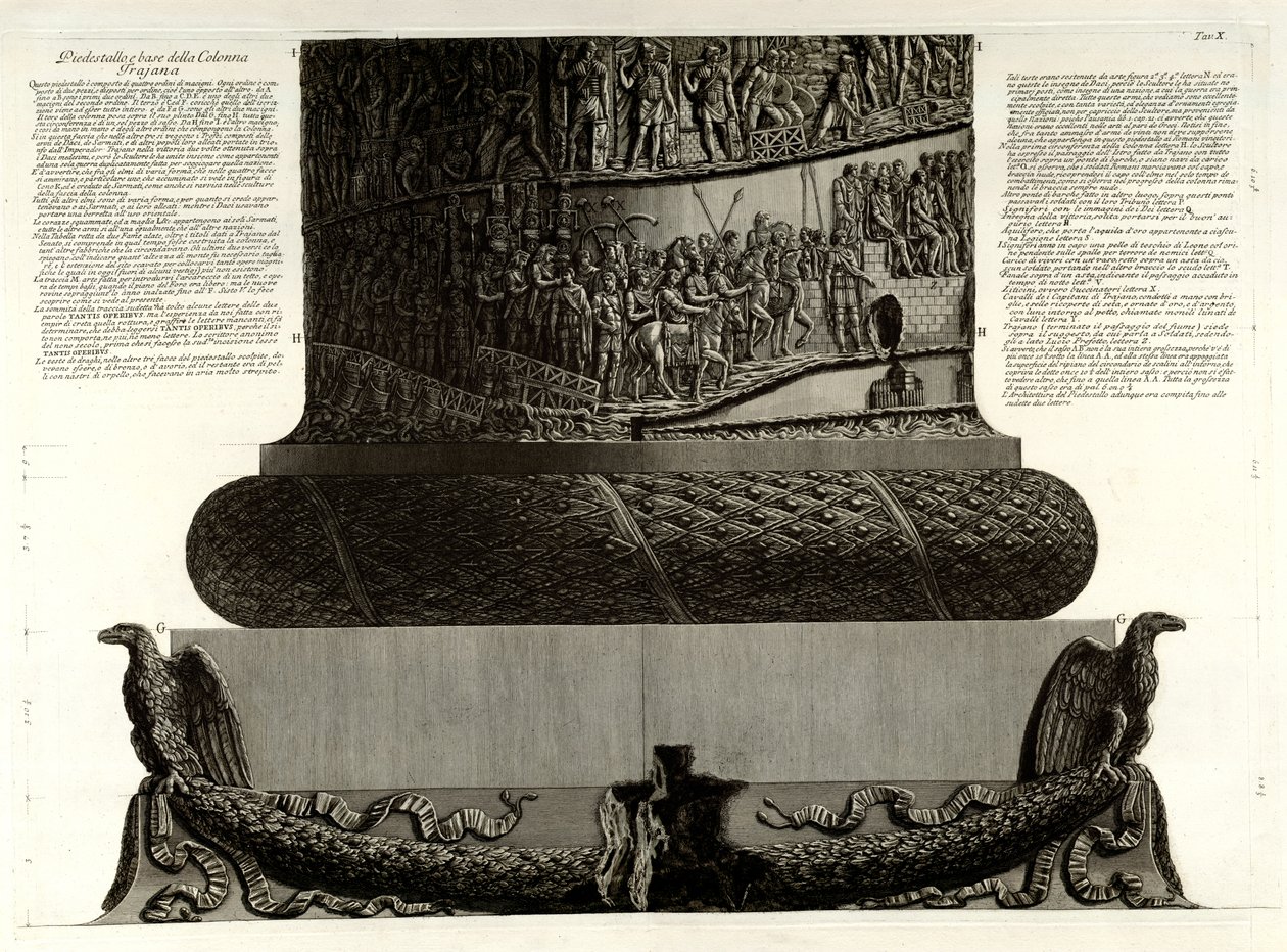 Piédestal et base de la Colonne Trajane - Giovanni Battista Piranesi