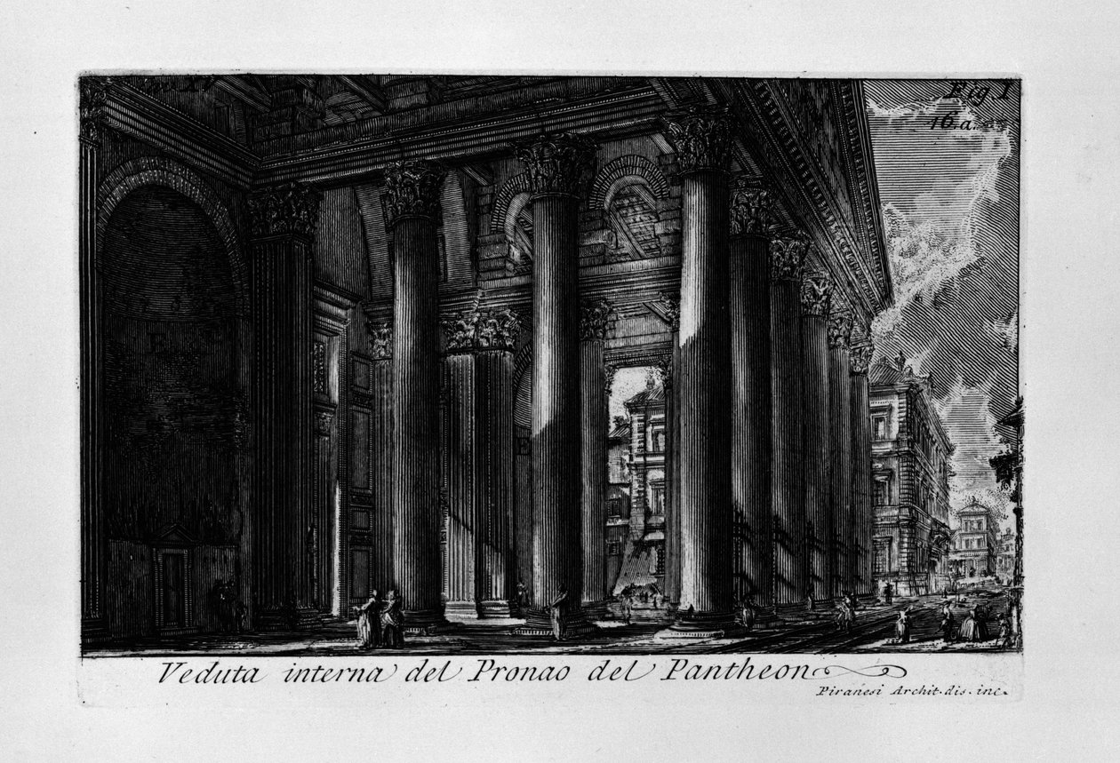 Vue intérieure du Pronaos du Panthéon - Giovanni Battista Piranesi