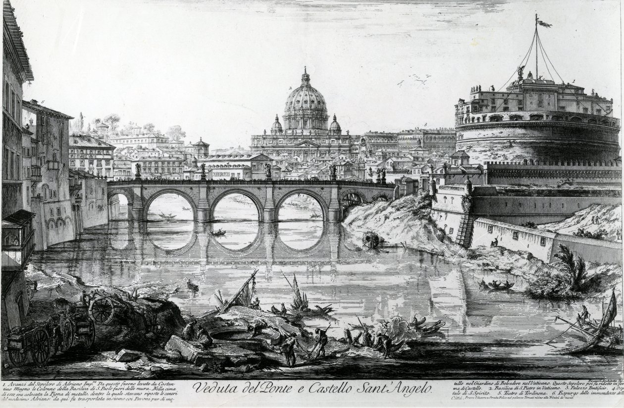 Vue du Pont et du Château Saint-Ange, de la série 