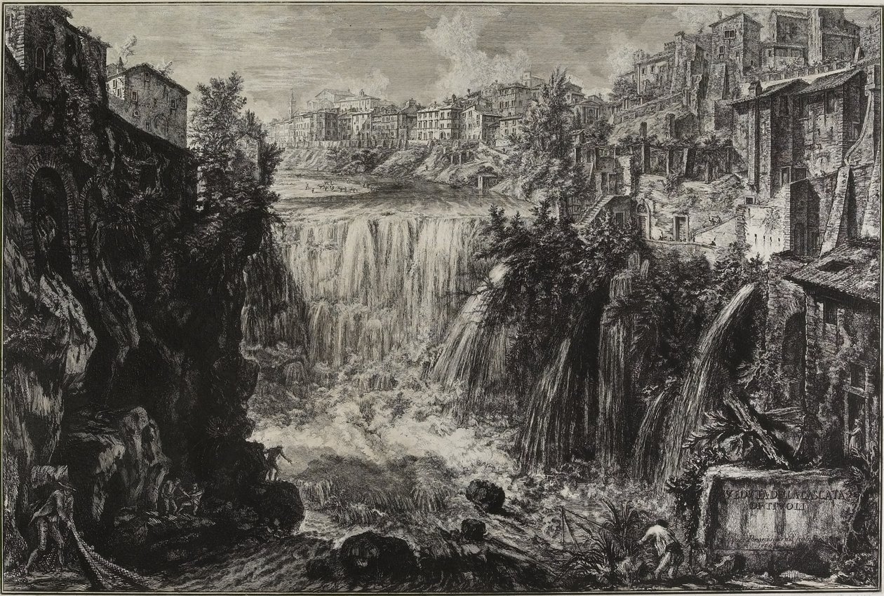 Vue de la grande cascade à Tivoli, 1766 - Giovanni Battista Piranesi