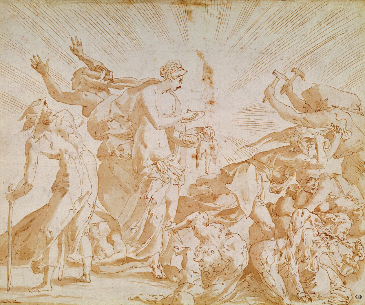 Pandore ouvrant la boîte - Giovanni Battista Rosso Fiorentino