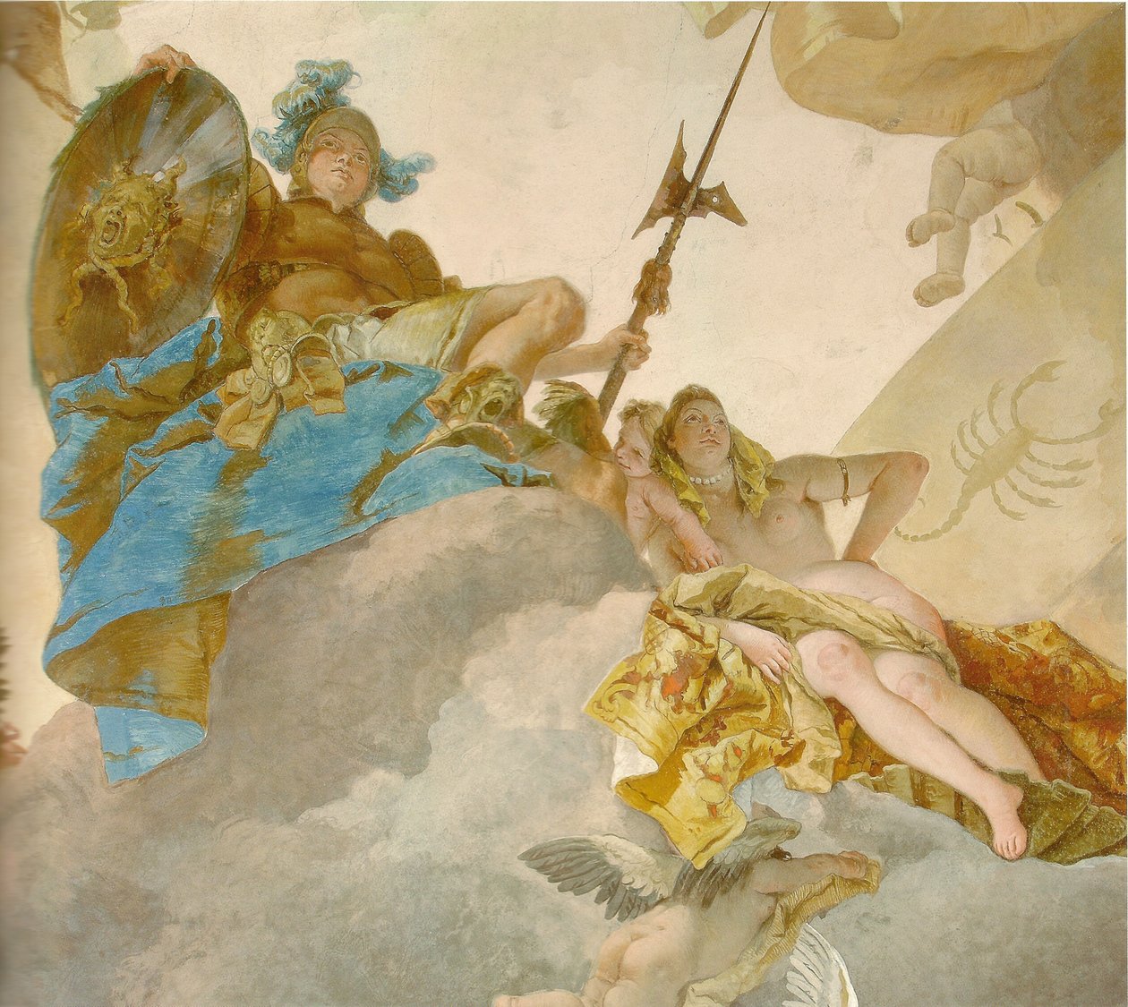 Fresque au plafond dans l