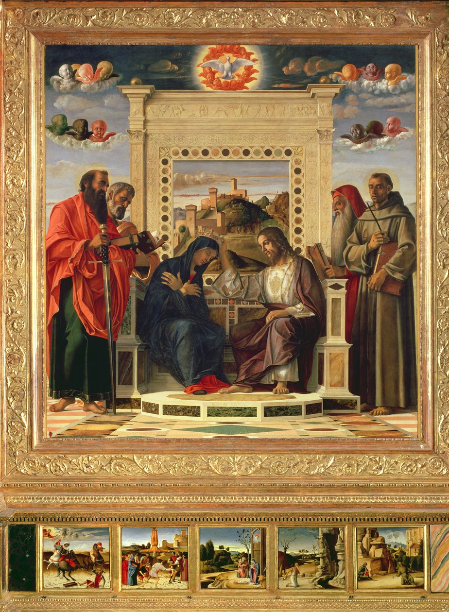 Couronnement de la Vierge avec SS. Paul, Pierre, Jérôme et François d