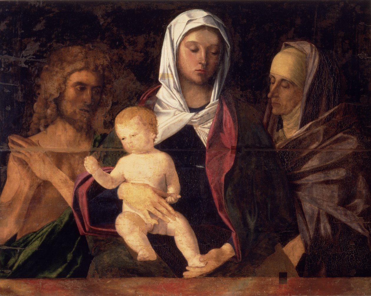 Madone et Enfant avec Saint Jean-Baptiste et Sainte Anne - Giovanni Bellini