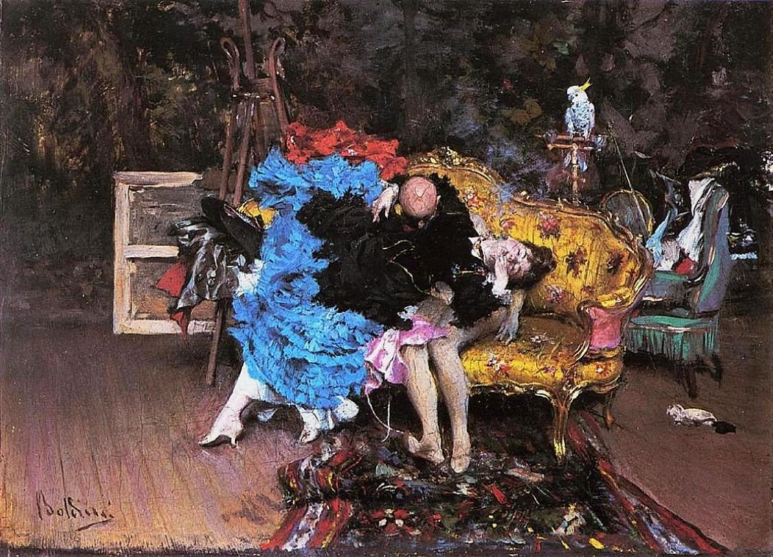 Le Modèle et le Mannequin - Giovanni Boldini