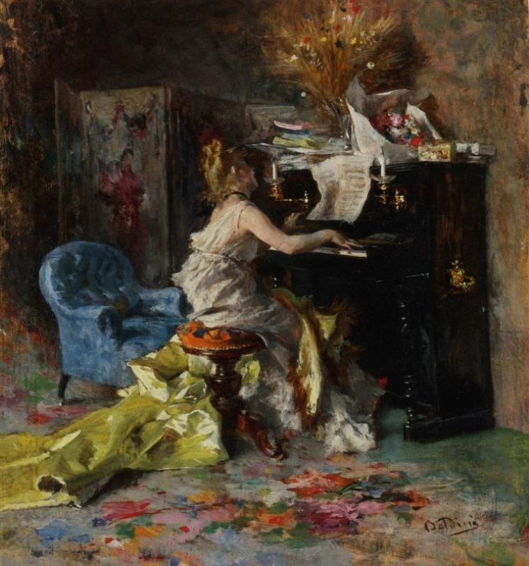 Femme au piano - Giovanni Boldini