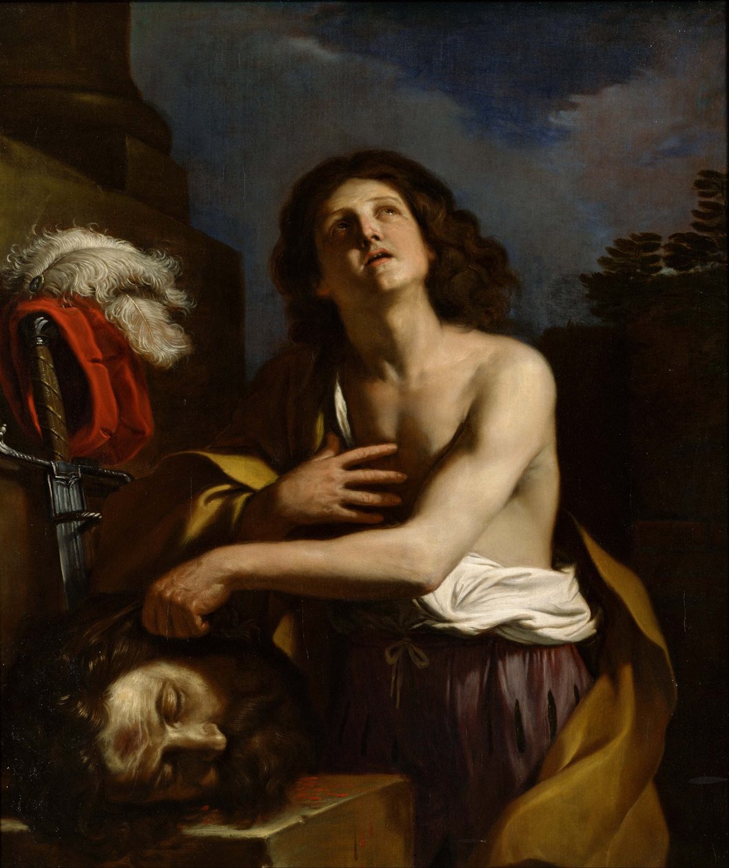 David avec la tête de Goliath - Giovanni Francesco Barbieri
