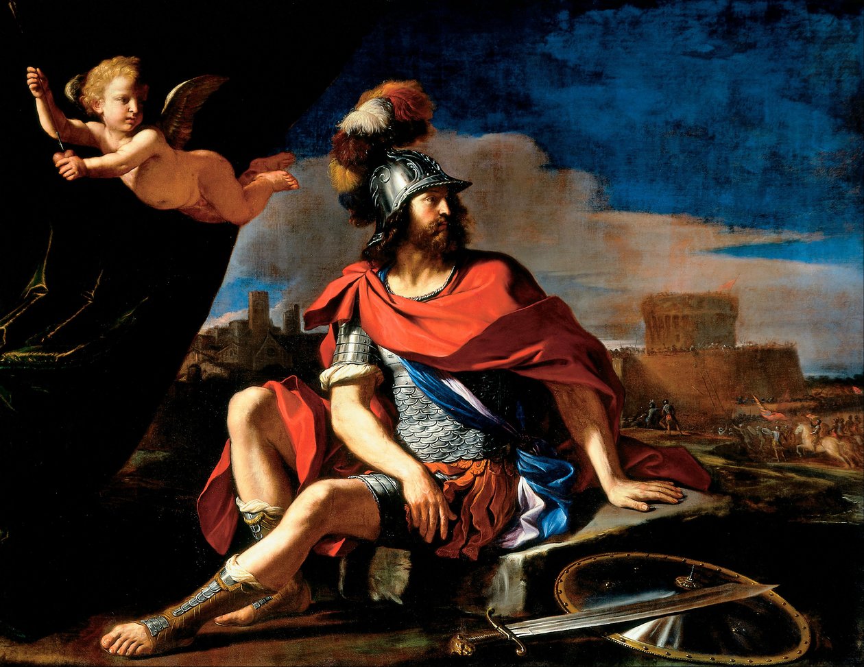 Mars avec Cupidon - Giovanni Francesco Barbieri
