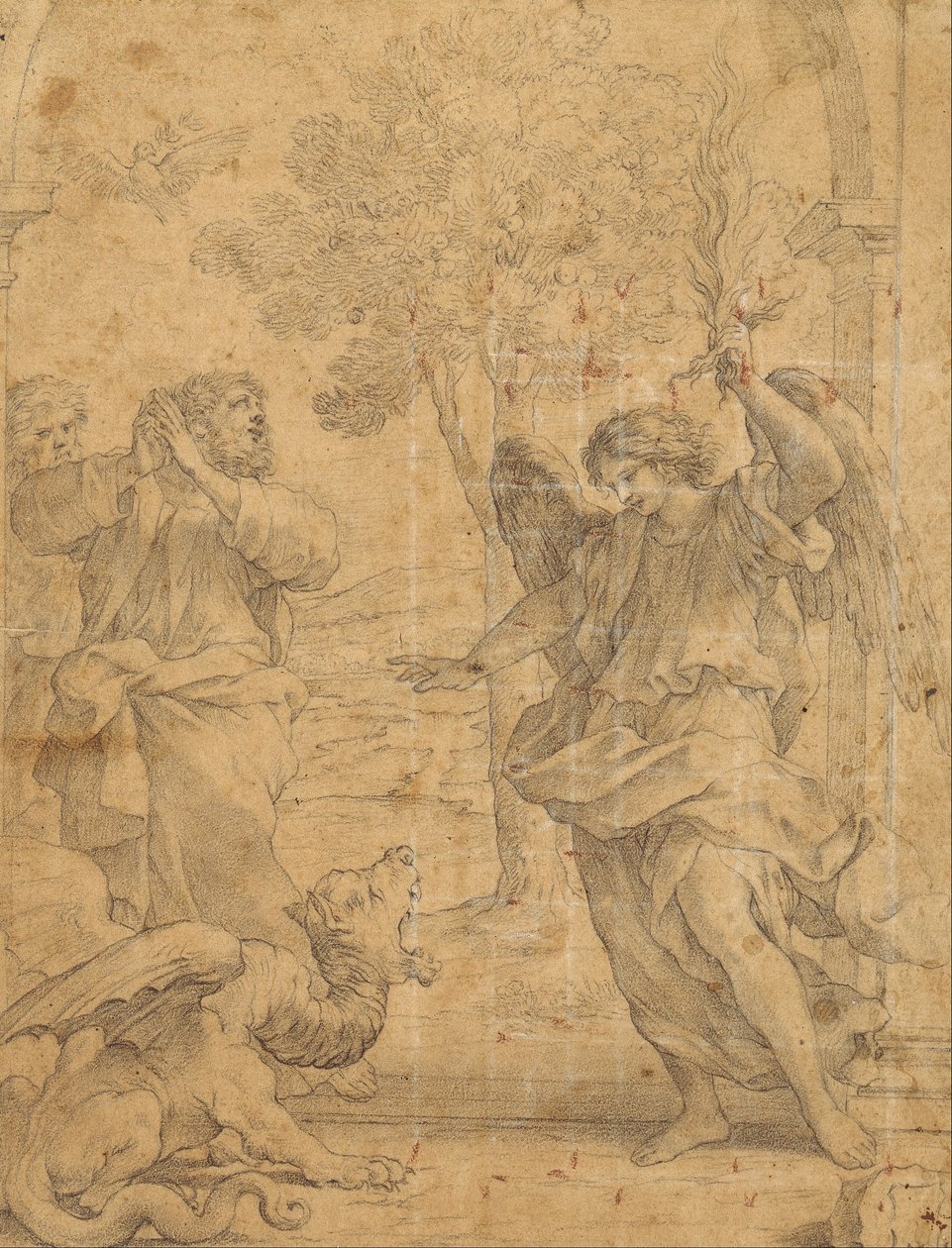 Archange Uriel et le dragon - Giovanni Francesco Romanelli