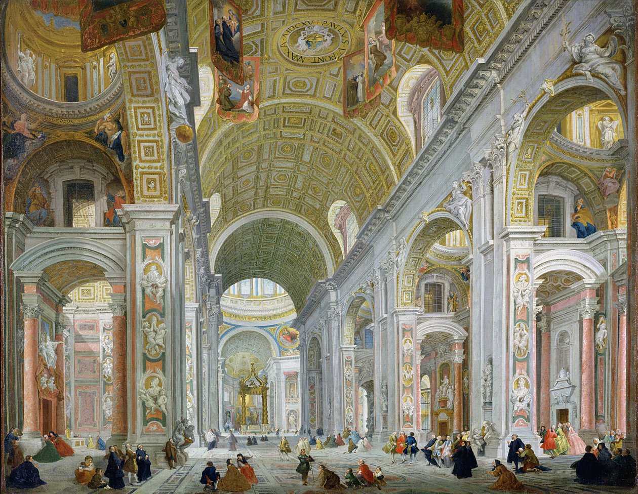 Intérieur de Saint-Pierre, Rome, c.1754 - Giovanni Paolo Pannini