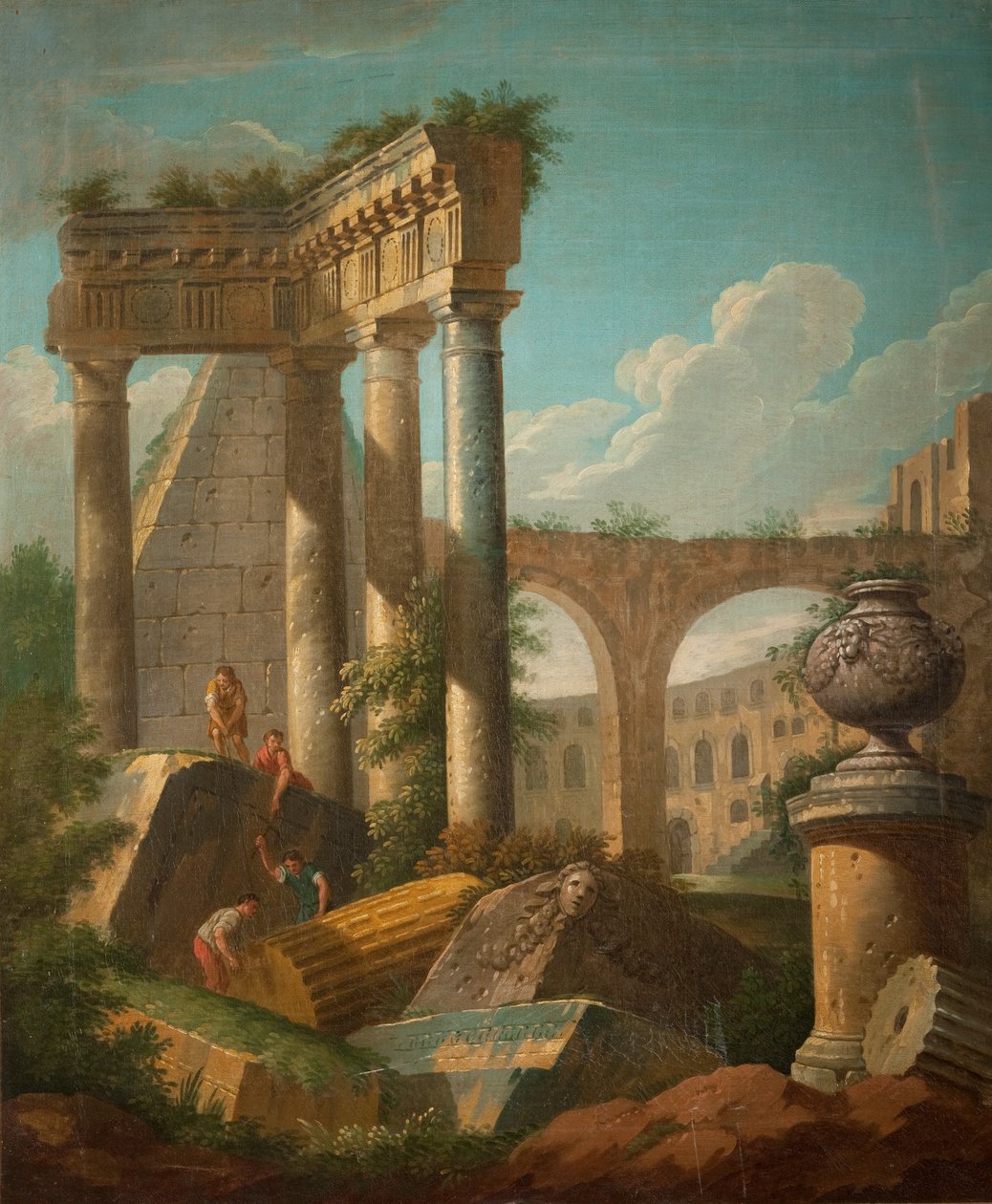 Scène classique - Temple en ruines, XIXe siècle - Giovanni Paolo Pannini
