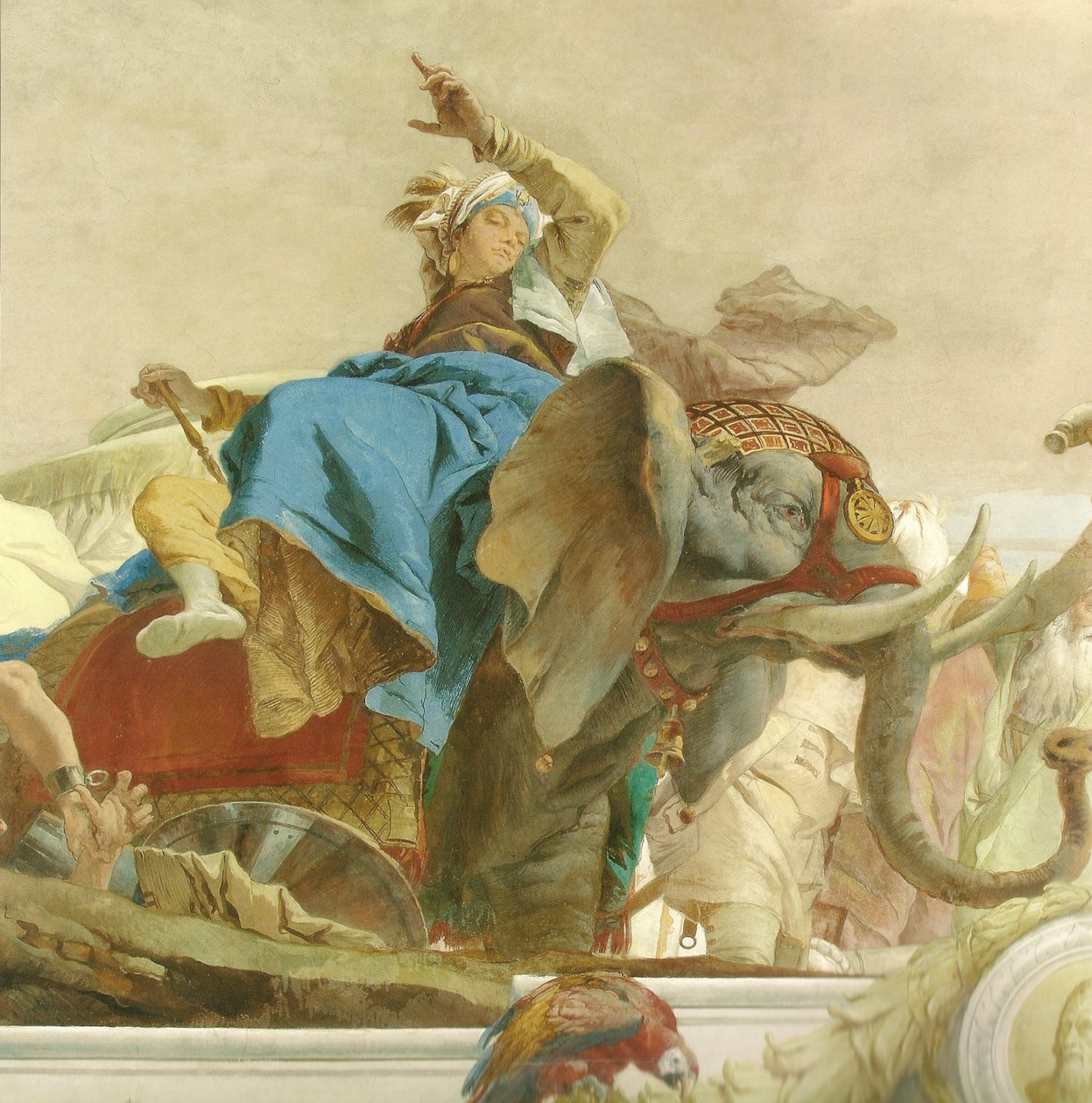 Fresque au plafond dans l