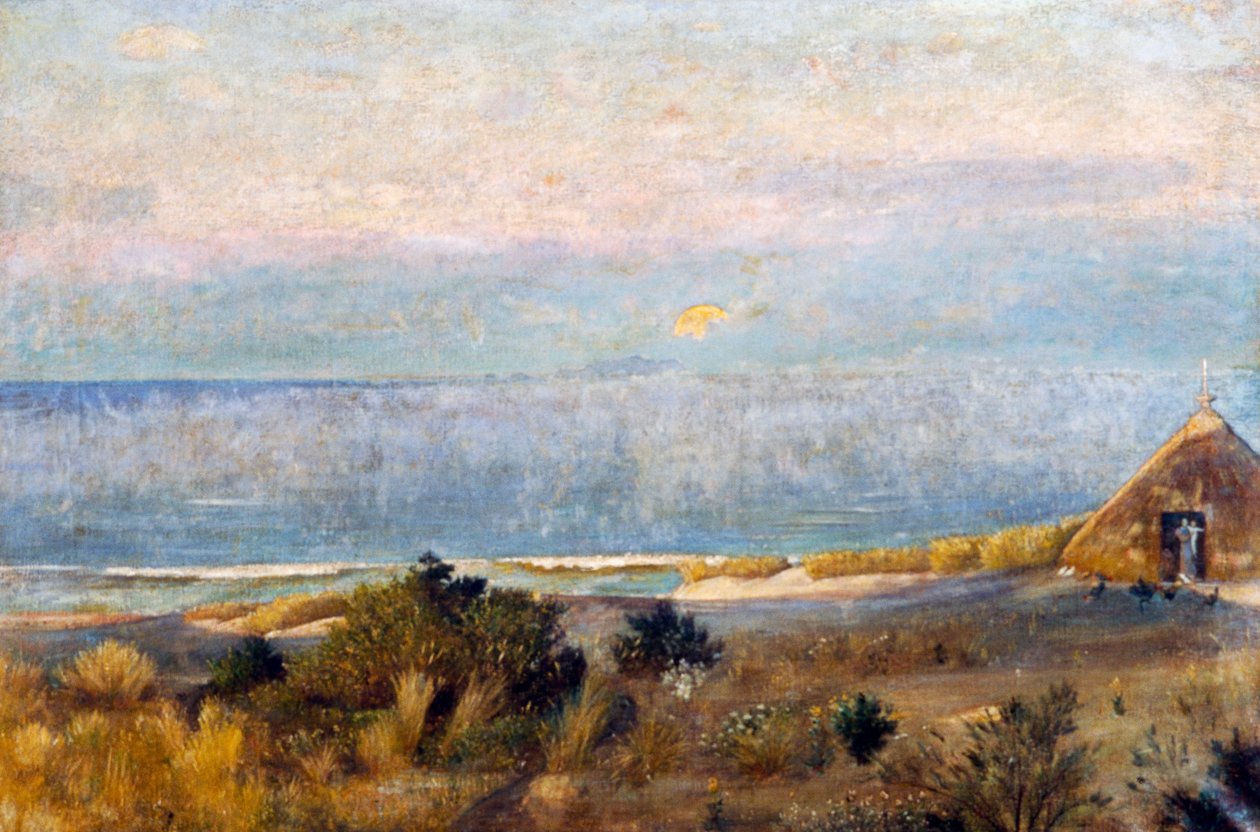 Coucher de lune en mer Méditerranée - Giovanni Costa