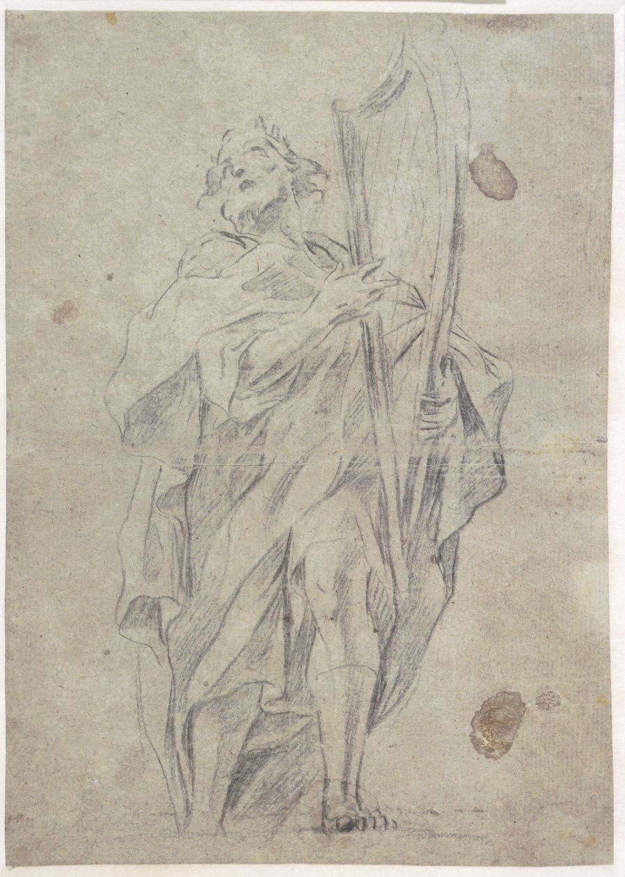 Le roi David avec sa harpe - Giovanni Battista Beinaschi