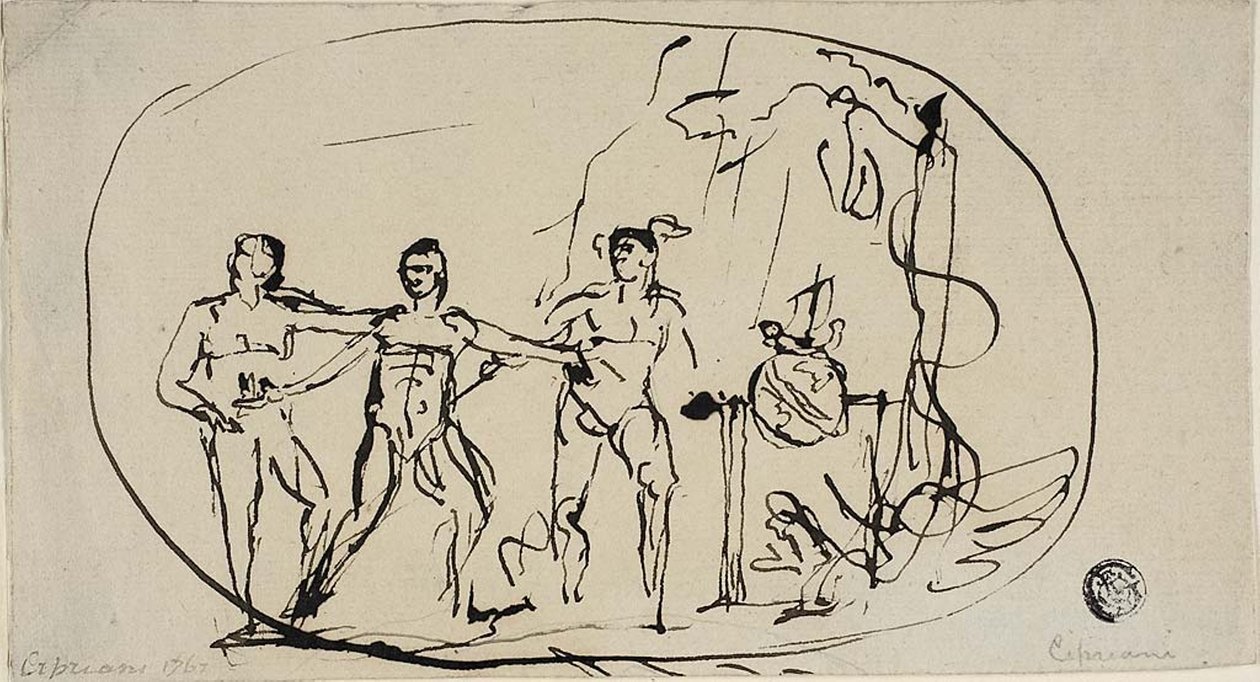 Trois figures - Giovanni Battista Cipriani