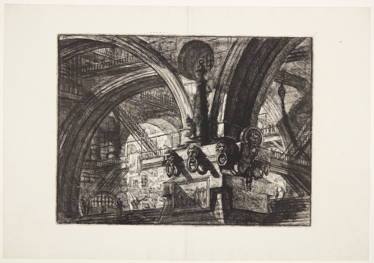 Le quai avec une lampe - Giovanni Battista Piranesi