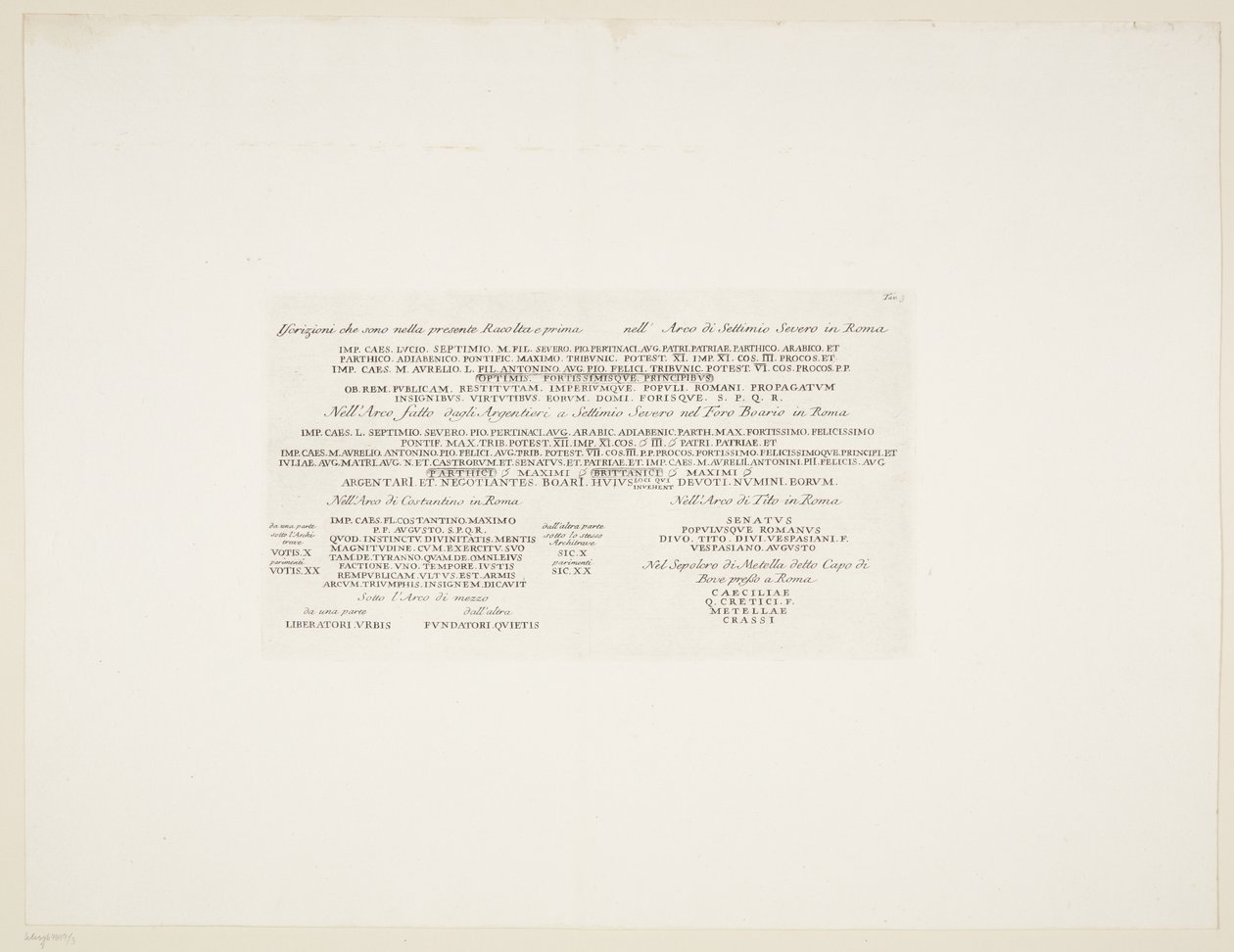 Transcription de diverses inscriptions latines anciennes - Giovanni Battista Piranesi