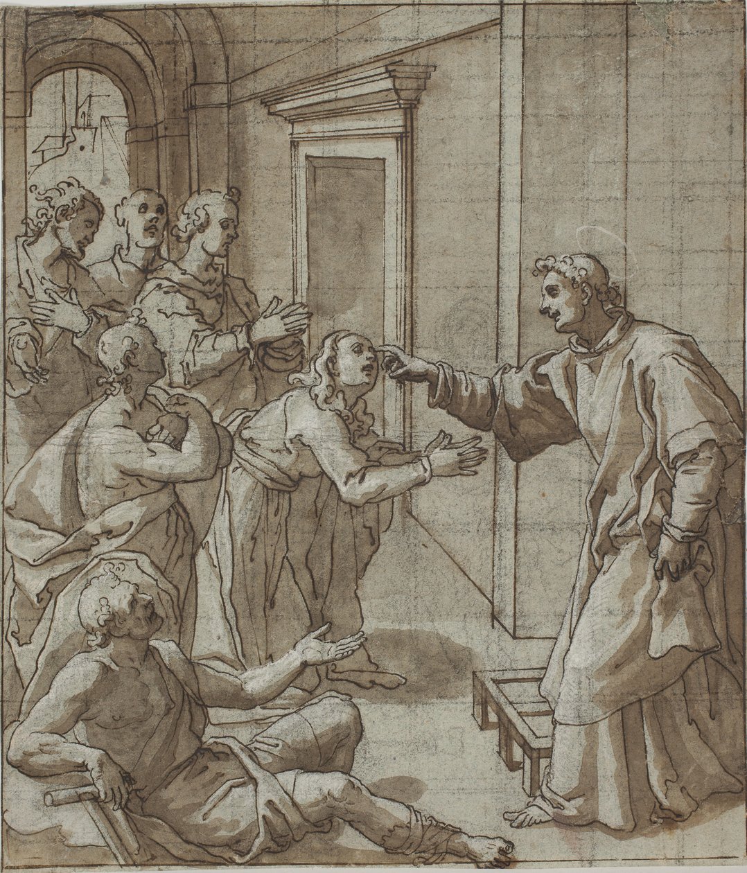 Saint Laurent guérissant les aveugles - Giovanni Battista Pozzi