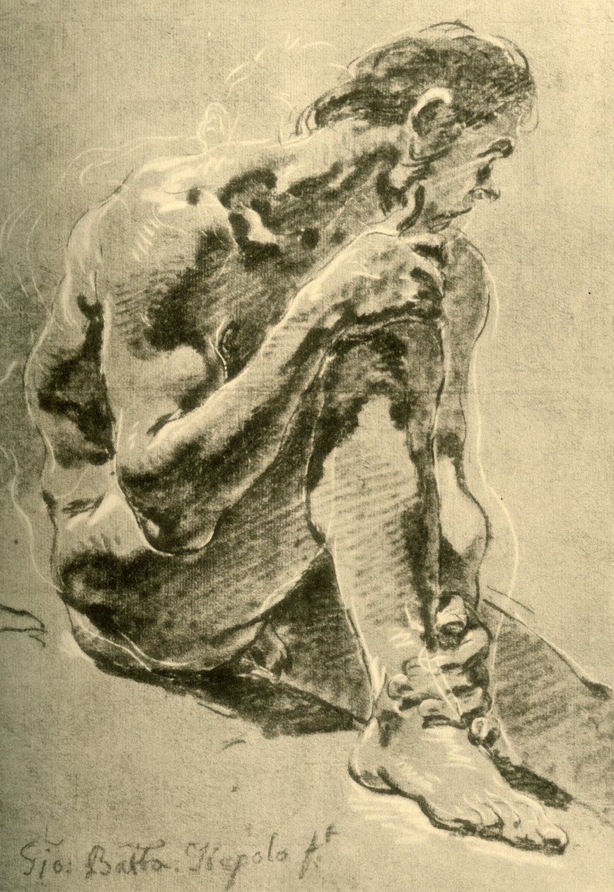 Nu assis, 1715-1716, 1928 - Giovanni Battista Tiepolo