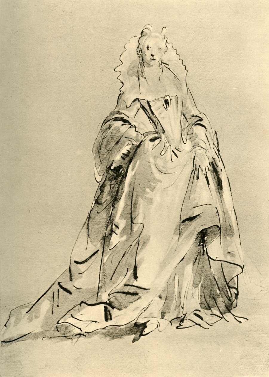 Jeune Dame, début-milieu 18ème siècle, 1928 - Giovanni Battista Tiepolo