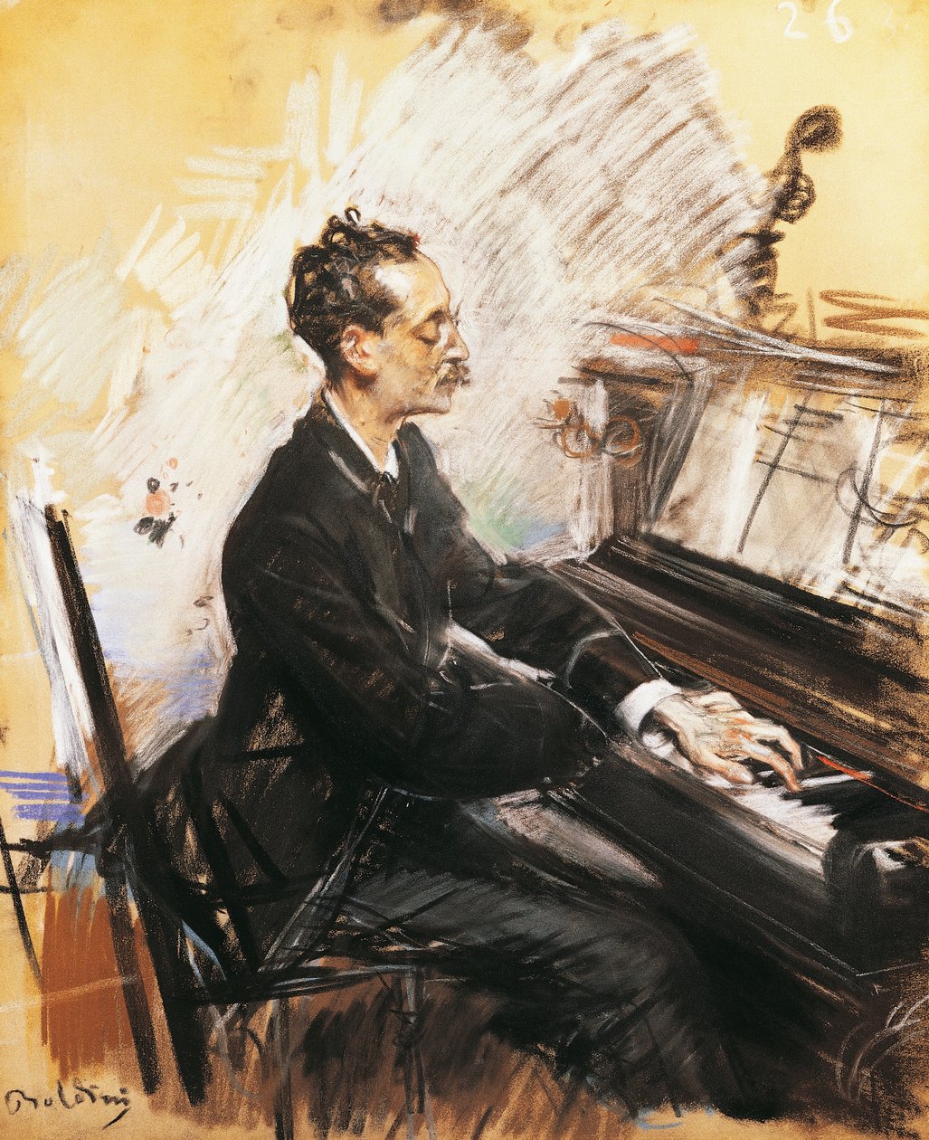 Le Pianiste Rey Colaco, par Giovanni Boldini - Giovanni Boldini