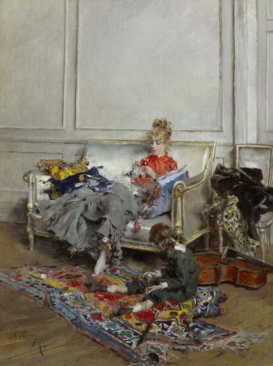 Jeune femme crochetant, 1875 - Giovanni Boldini