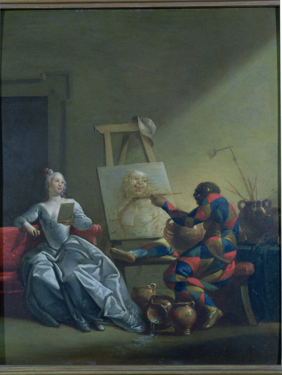 Le peintre Arlequin, vers 1742 - Giovanni Domenico Ferretti