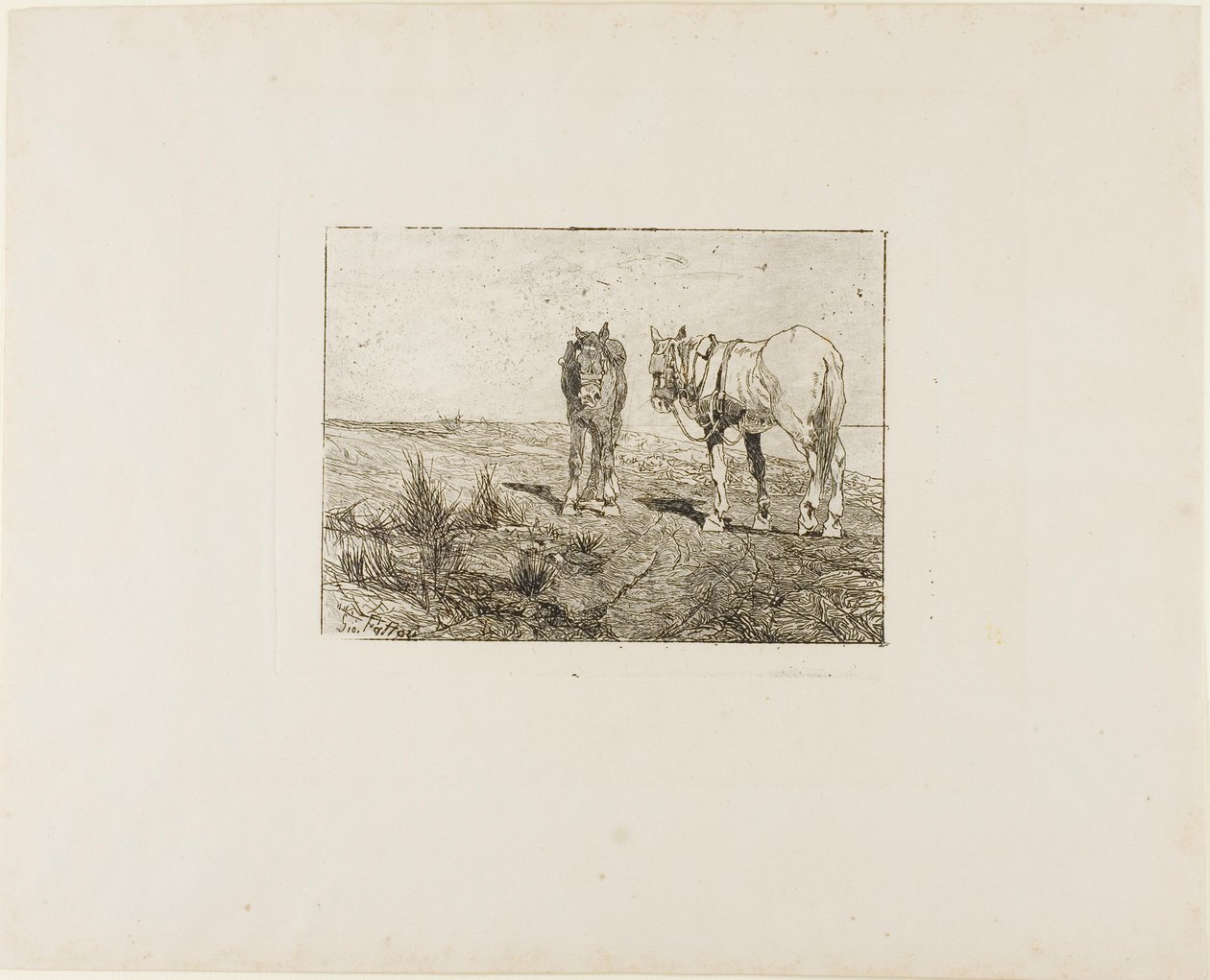 Repos des chevaux - Giovanni Fattori