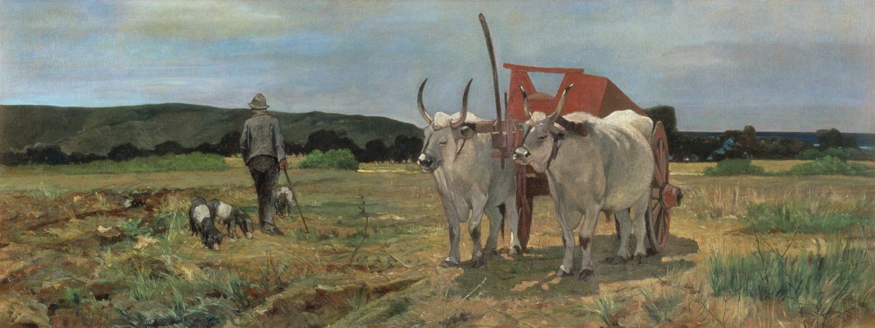 Chariot à bœufs dans la Maremme toscane - Giovanni Fattori