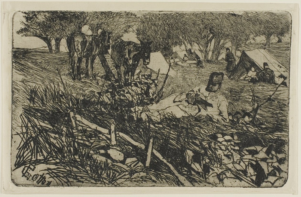 La lettre au camp - Giovanni Fattori