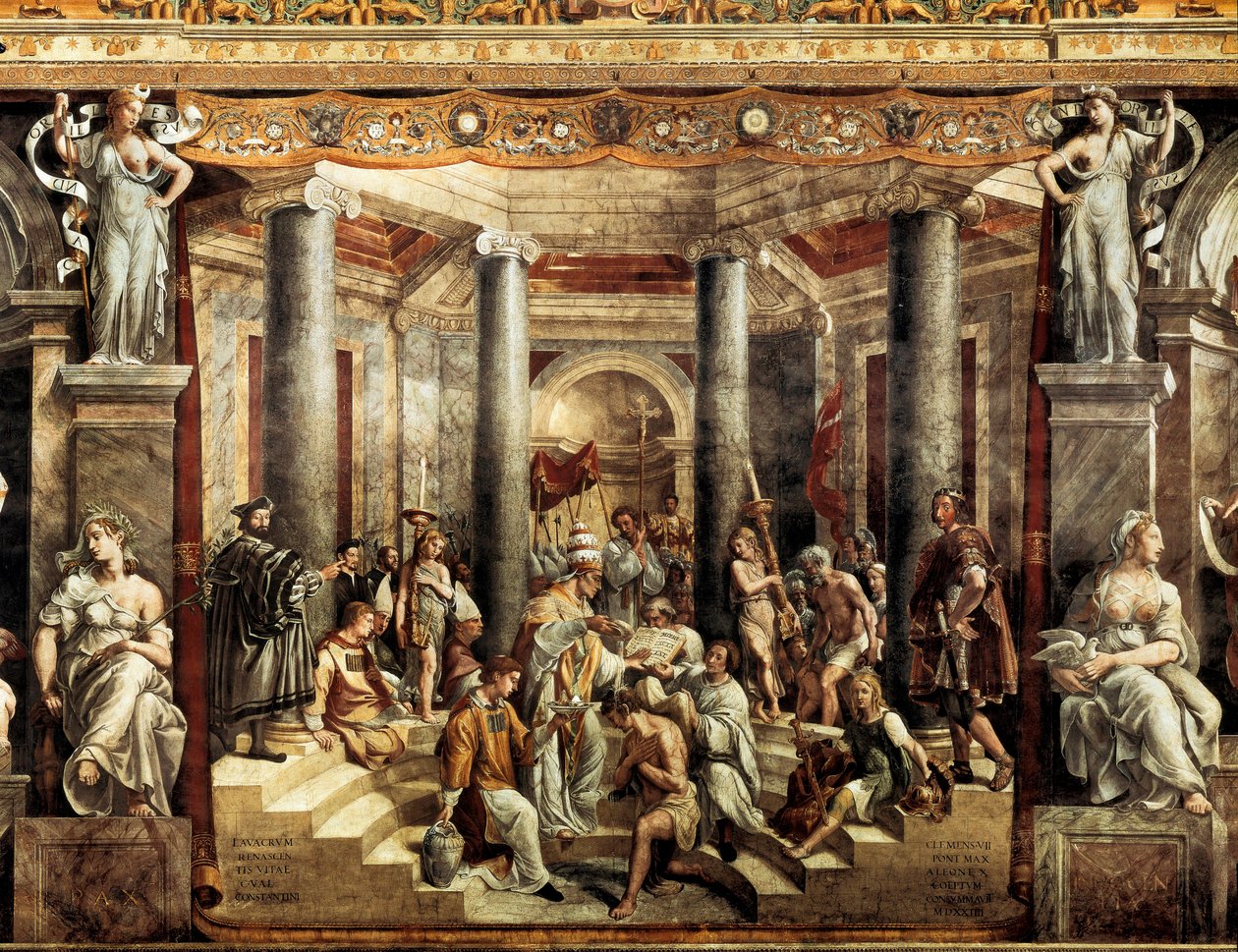 Le Baptême de Constantin - Giovanni Francesco (c.1488 1528) Penni