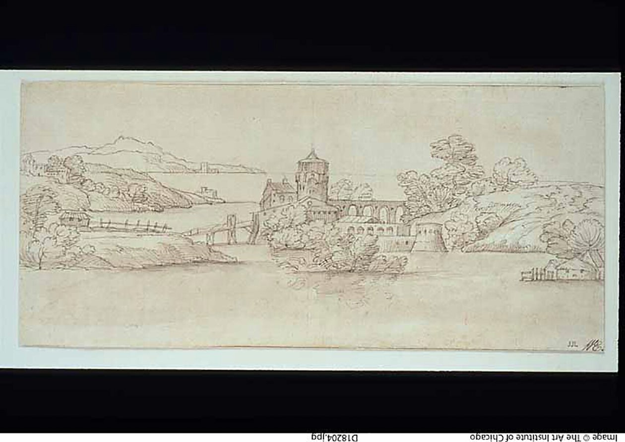 Paysage avec château - Giovanni Francesco Grimaldi
